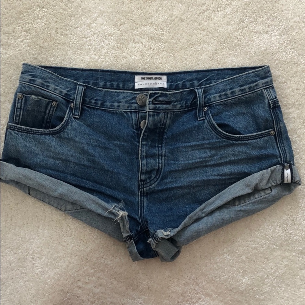 One Teaspoon Low Waist Denim Shorts
